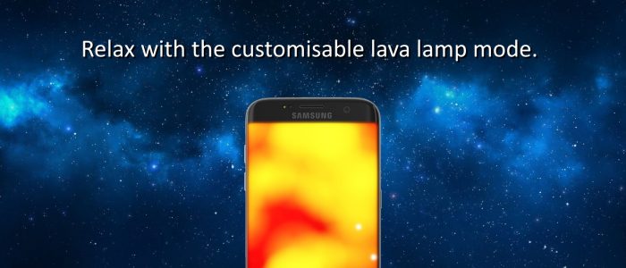 Relax with the customisable lava lamp mode
